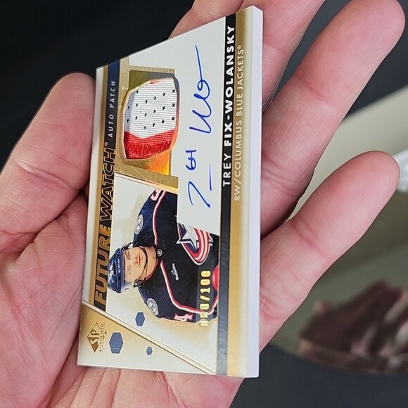 2022-23 SP Authentic #FWAP-TF Trey Fix-Wolansky Future Watch Auto Patch #/100 - Picture 7 of 11